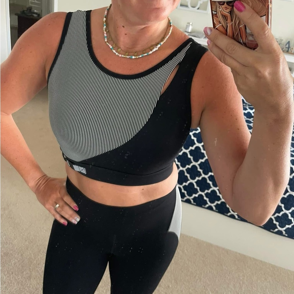 Zyia Black Chiaroscuro Buckle Bra
